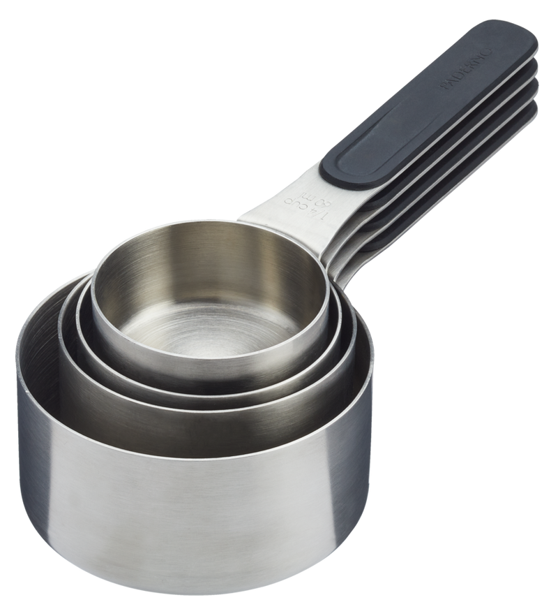 Stainless Steel Measuring Cups with Magnetic Handle, 4-pc H8P8