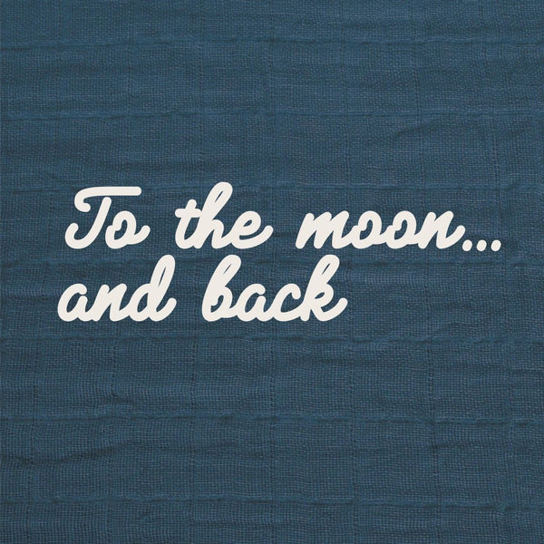 Cotton Muslin Baby Swaddle Blanket, Navy E0P3