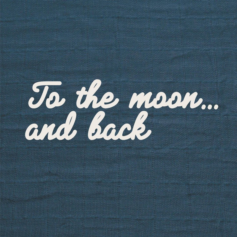 Cotton Muslin Baby Swaddle Blanket, Navy E0P3