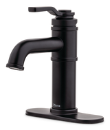 Breckenridge Single Handle High Arc Bathroom Sink Faucet, Push & Seal Drain, WaterSense Certified, Black C0I9 - product image 1