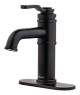 Breckenridge Single Handle High Arc Bathroom Sink Faucet, Push & Seal Drain, WaterSense Certified, Black C0I9 - product image 2