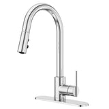 Modern Pull-Down Kitchen Faucet, Chrome N8H4 - product image 1
