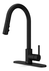 Modern Pull-Down Kitchen Faucet, Matte Black Q6F9 - product image 1