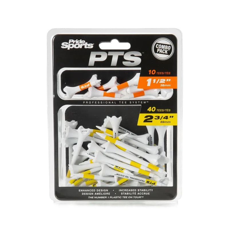 Evolution Plastic Golf Tee Combo Pack, 40-pk, White A8G1