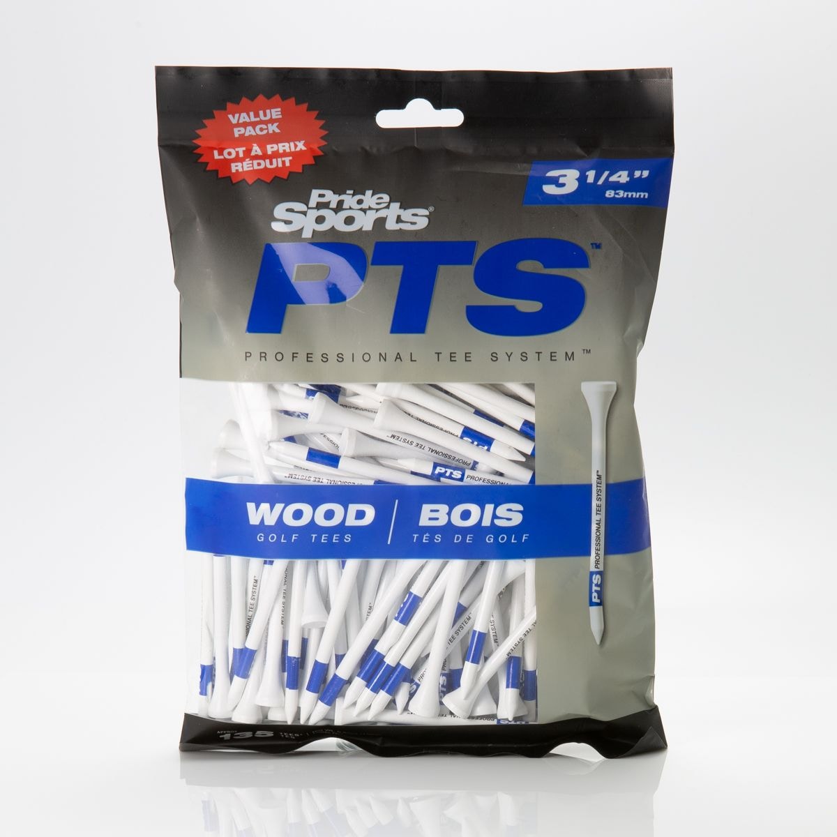 Professional Biodegradable Hardwood Golf Tee, 3-1/4-in, 75-pk, White Y5G9 - product image 1