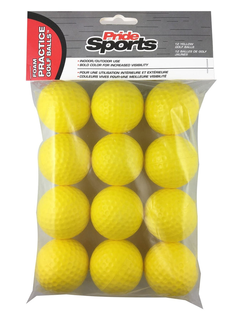 Foam Practice Golf Balls, 12-pk, Yellow C7T5