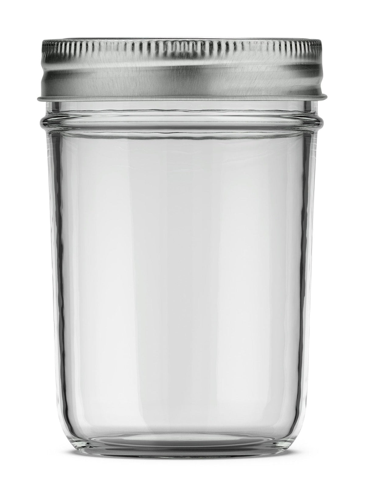 Mason Smooth Design Regular Mouth Glass Jar with Lid & Band, 8-oz, 12-pk J1I8 - product image 1