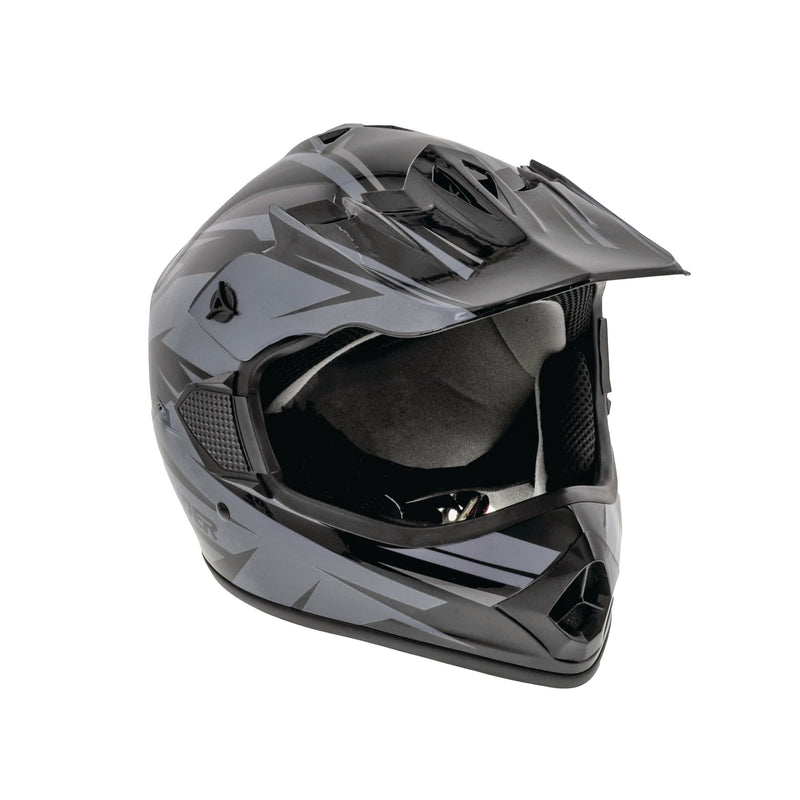 GX4 Youth Dirt Bike/ATV Helmet, Grey/Black, Assorted Sizes I0Z8