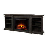 Flame Eliot Grand Entertainment VividFlame Electric Fireplace TV Stand, 1500W, Includes Remote Control & Firebox, Antique Grey P1L1 - product image 1
