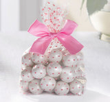 Cello Treat Party Bags, Pink/Clear, Hearts, 10-in, 12-pk, for Gender Reveal/Baby Shower U6L7 - product image 1