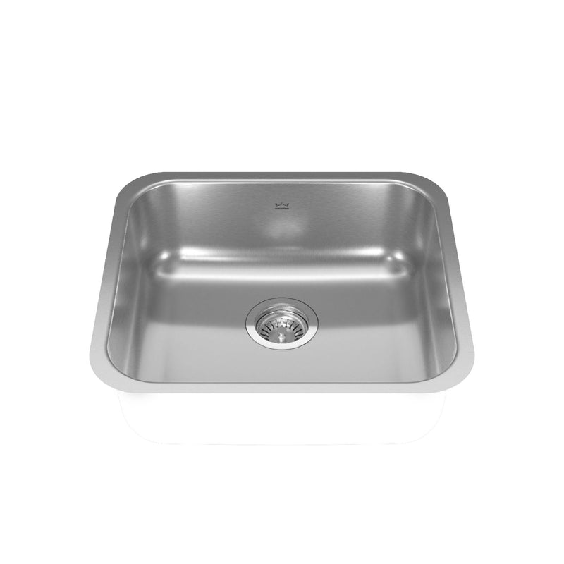 Single Stainless Steel Sink, 19.75x17.75-in Y3D7