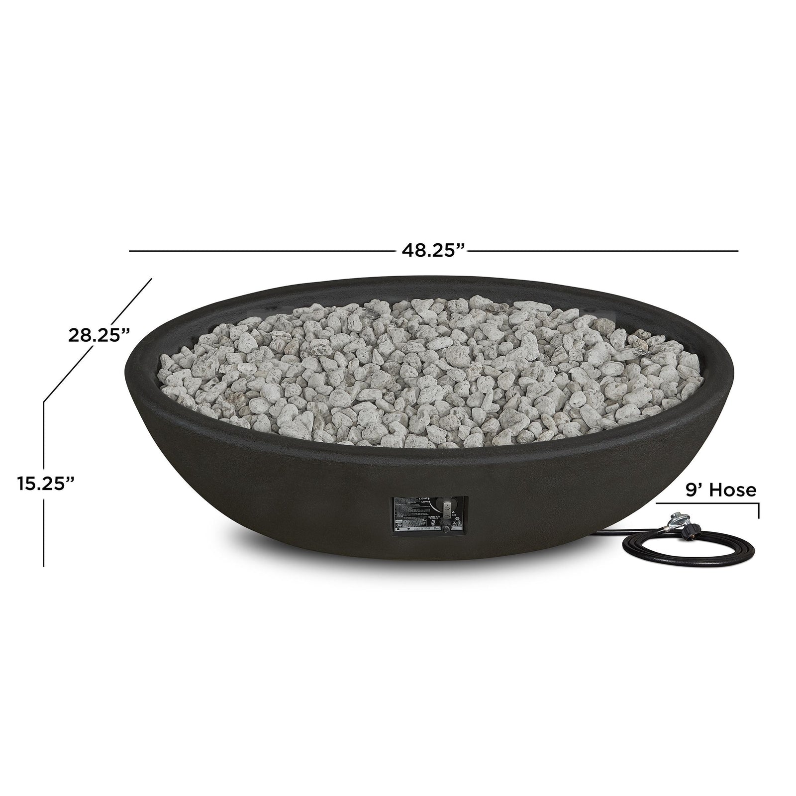 Oval Concrete Propane Fire Pit in Shale, 48-in Z7Z0 - product image 8
