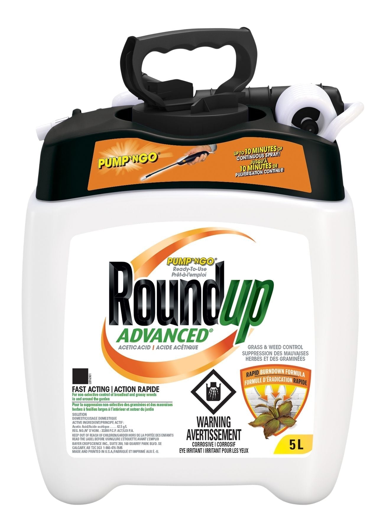 Advanced Ready-to-Use Grass and Weed Control/Killer with Pump-N-Go Applicator, 5-L P8U1 - product image 1