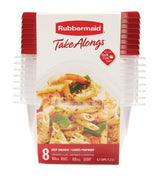 Take Alongs Deep Plastic Food Storage Containers with Lids, 1.2 L (5.2 Cup), 8 Count D4U1 - product image 1