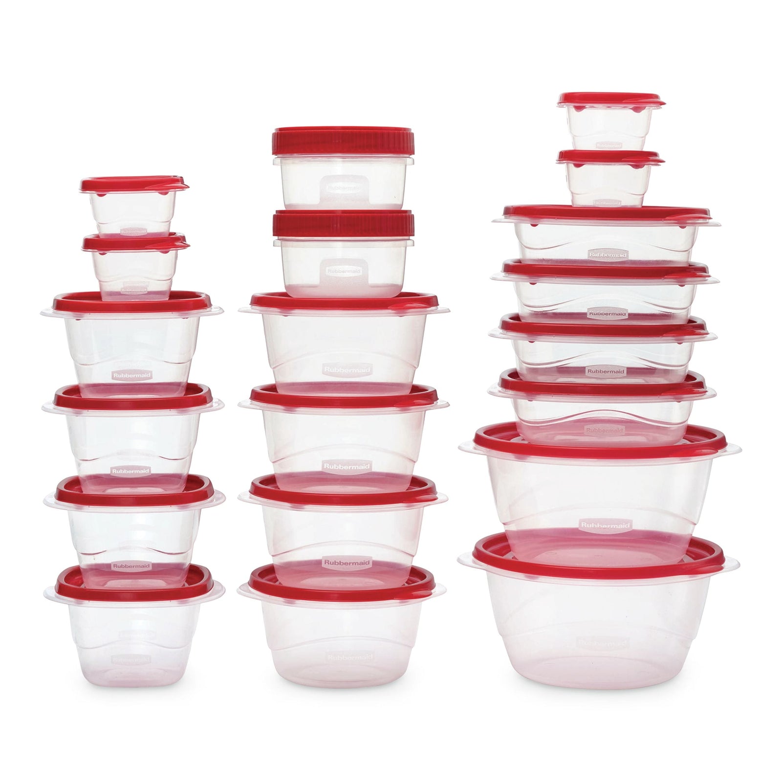 TakeAlong Rectangle Plastic Food Storage Container Set with Quik Clik Seal Lid, 40-pc I9H3 - product image 1