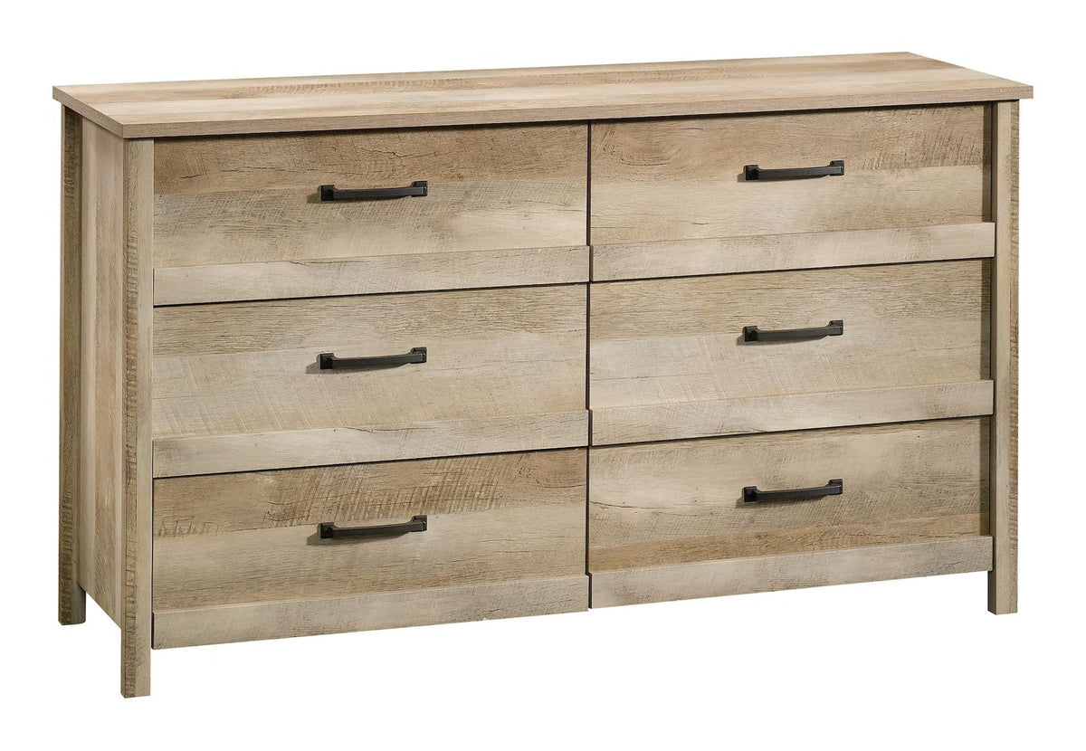 Cannery Bridge 6-Drawer Double Dresser/Chest Bedroom Storage, Lintel Oak Finish F8Z6 - product image 1