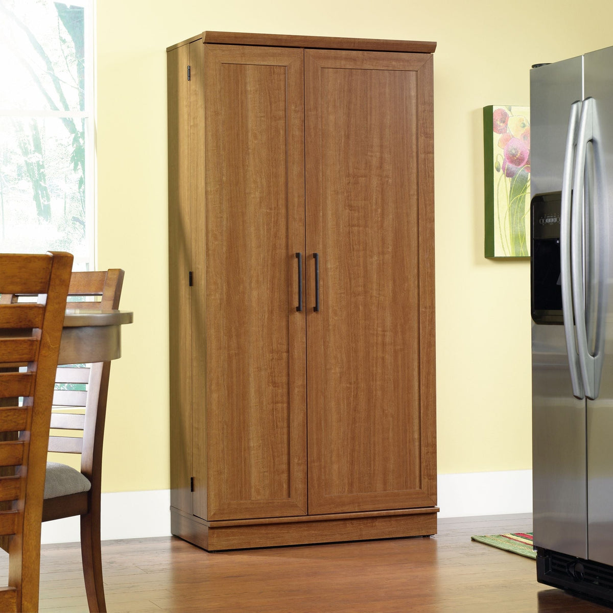 Homeplus 2-Door Storage Cabinet/Pantry with Adjustable Shelves, Sienna Oak Finish S9M4 - product image 3