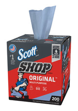 Multi-Purpose Shop Paper Towels, 9 x 12-in, Blue, 200-pk P2D5 - product image 1