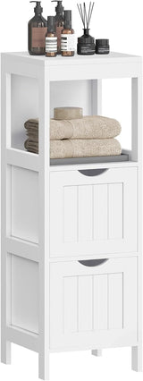 Home 2-Drawer White Cabinet with Open Shelf P8Z2 - product image 1