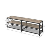 Home 70-in 3-Tier Industrial Greige/Black TV Stand D4H6 - product image 3
