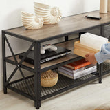Home 70-in 3-Tier Industrial Greige/Black TV Stand D4H6 - product image 7