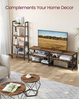 Home 70-in 3-Tier Industrial Rustic Brown TV Stand B3H6 - product image 2