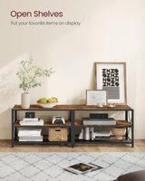 Home 70-in 3-Tier Industrial Rustic Brown TV Stand B3H6 - product image 3