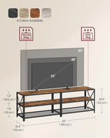 Home 70-in 3-Tier Industrial Rustic Brown TV Stand B3H6 - product image 4