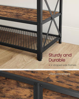 Home 70-in 3-Tier Industrial Rustic Brown TV Stand B3H6 - product image 5