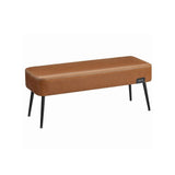 Home EKHO Collection Caramel Brown Synthetic Leather Bench W3X7 - product image 1