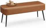 Home EKHO Collection Caramel Brown Synthetic Leather Bench W3X7 - product image 3