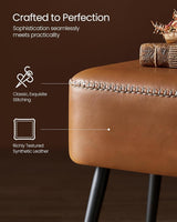 Home EKHO Collection Caramel Brown Synthetic Leather Bench W3X7 - product image 8