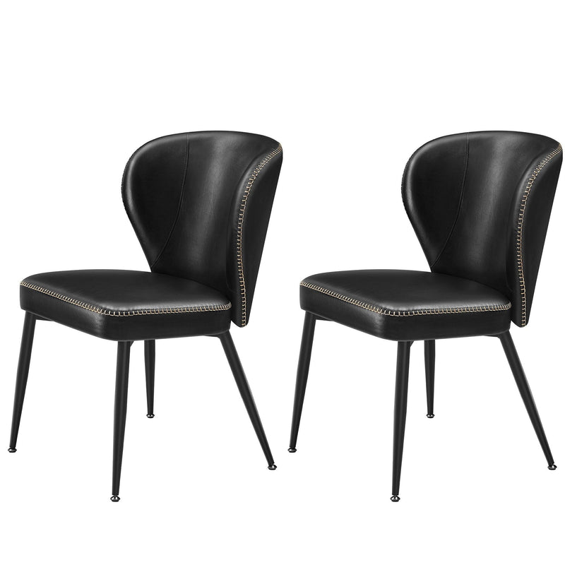 Home Mid-Century Modern Black Dining Chairs Set, 2-pk R6R9