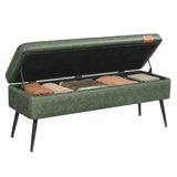 Home Modern Forest Green Ottoman Storage Bench M8D0 - product image 2