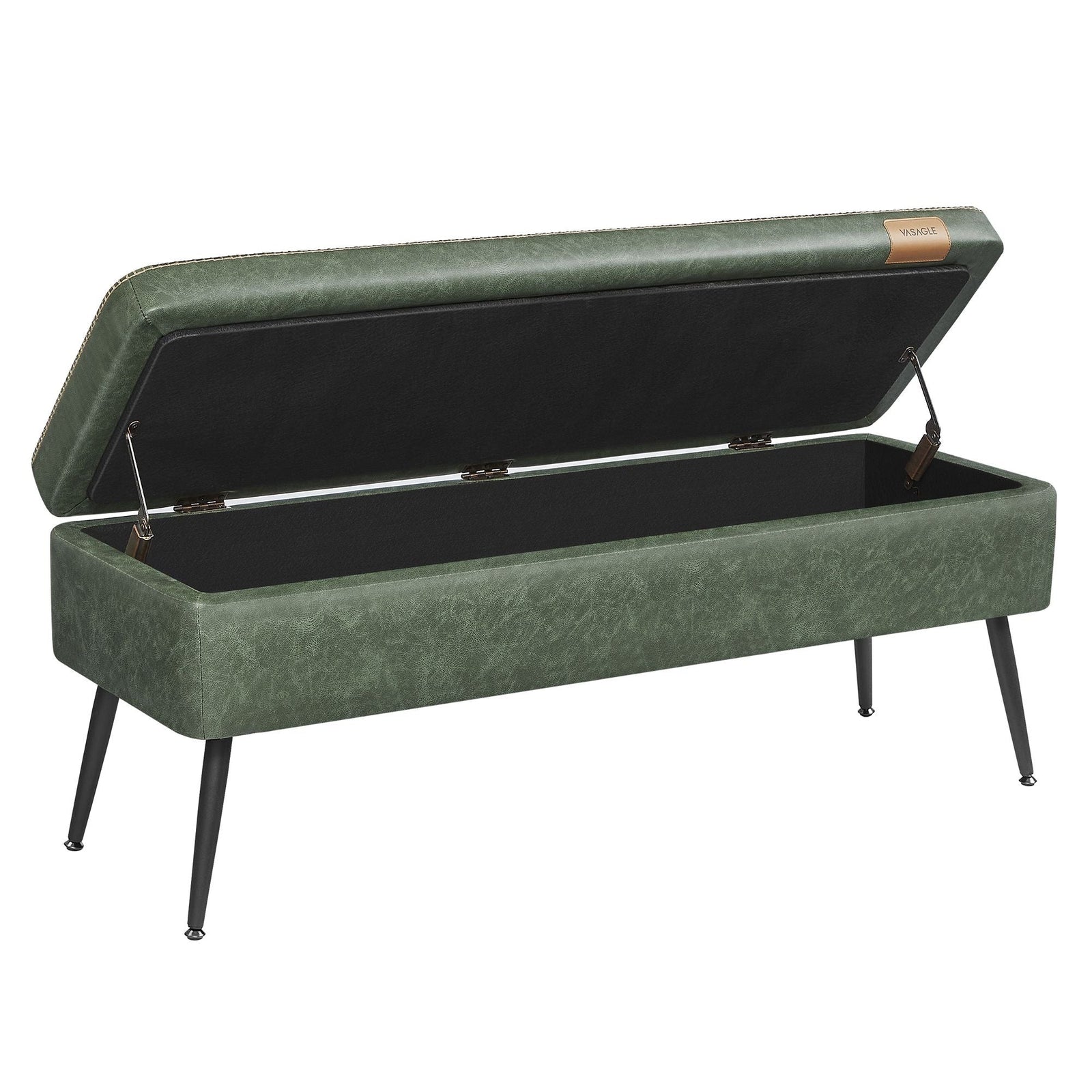 Home Modern Forest Green Ottoman Storage Bench M8D0 - product image 3
