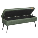 Home Modern Forest Green Ottoman Storage Bench O9U2 - product image 3