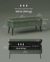 Home Modern Forest Green Ottoman Storage Bench O9U2 - product image 7