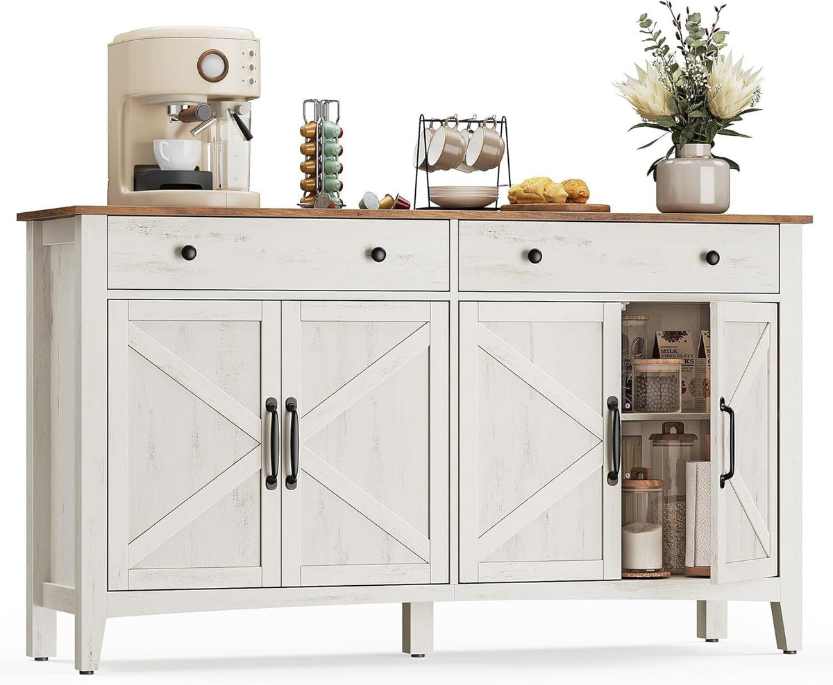 Home Rustic White/Honey Brown Buffet Cabinet R9M2 - product image 1