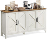 Home Rustic White/Honey Brown Buffet/Storage Cabinet S3O8 - product image 1