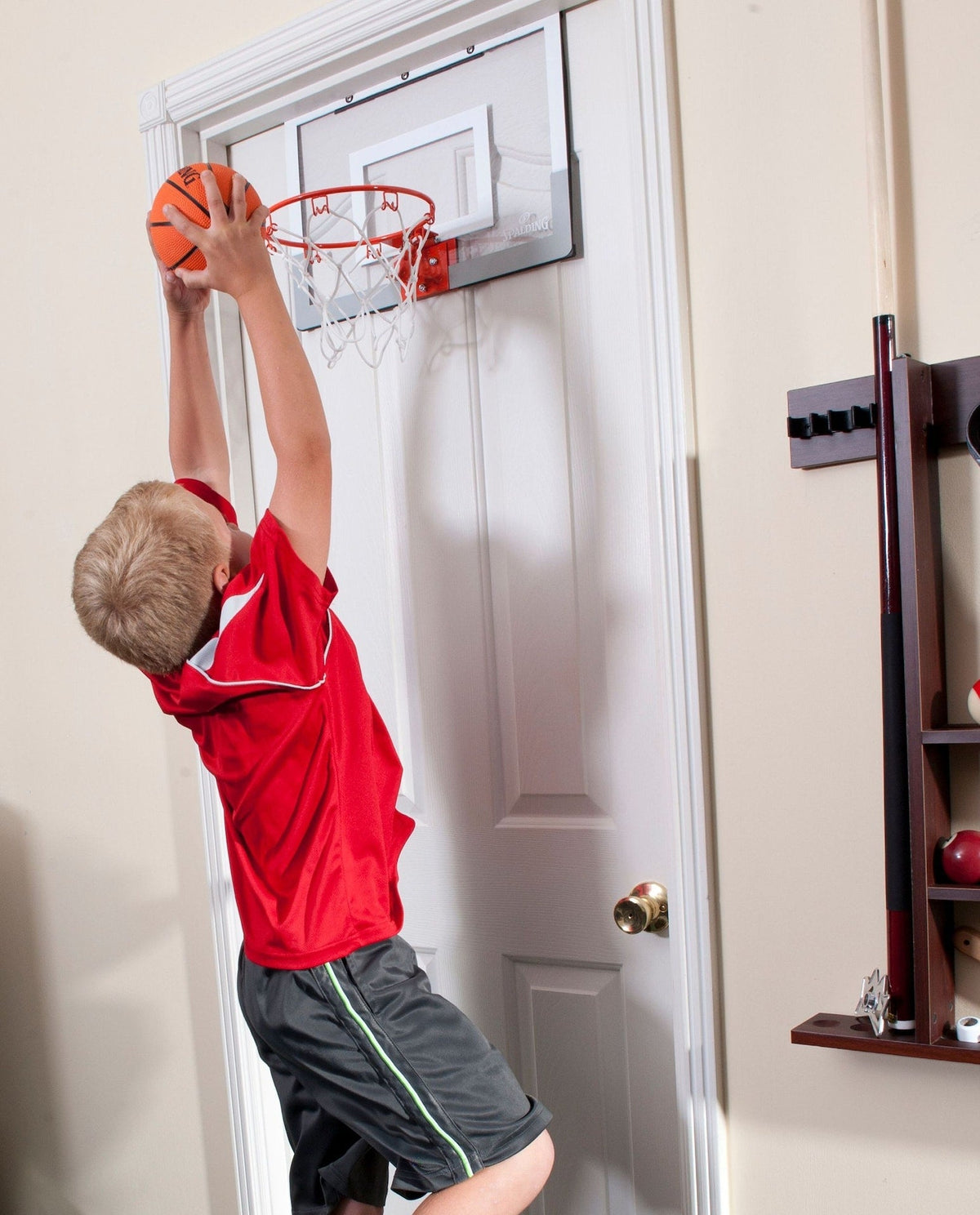 Slam Jam Indoor Over-the-Door Mounting Mini Basketball Hoop & Net with Ball G3Q9 - product image 3