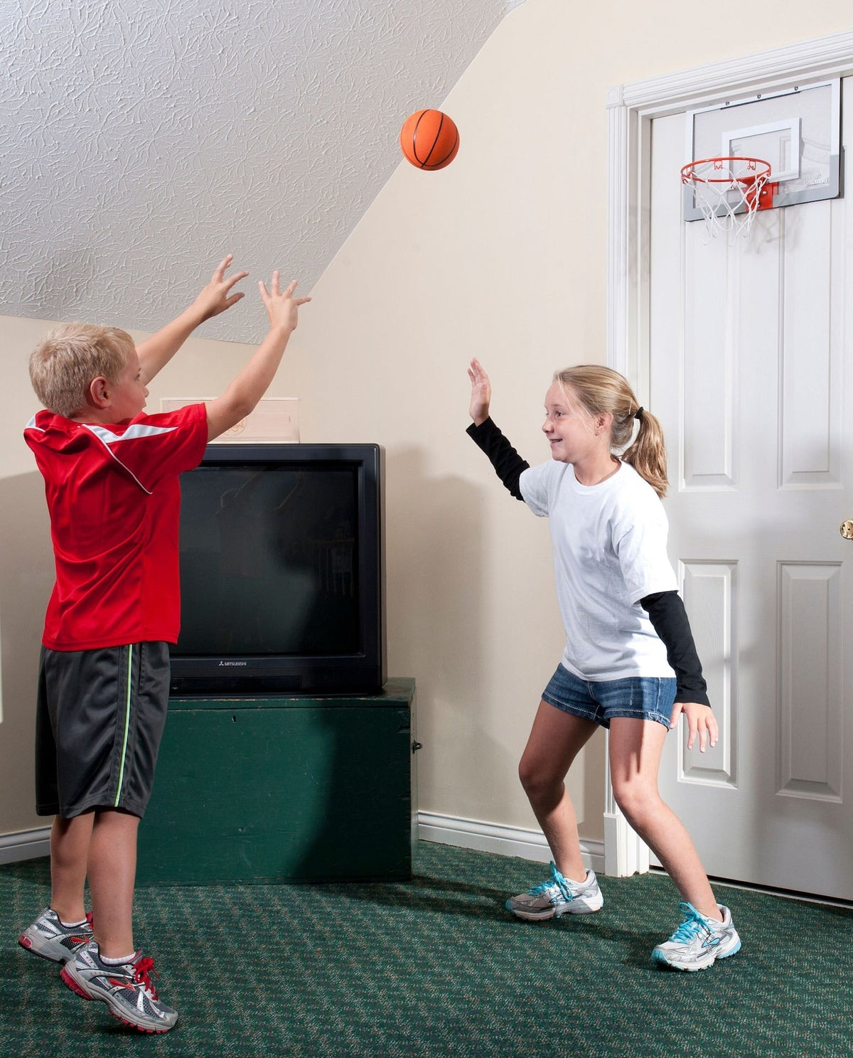 Slam Jam Indoor Over-the-Door Mounting Mini Basketball Hoop & Net with Ball G3Q9 - product image 4