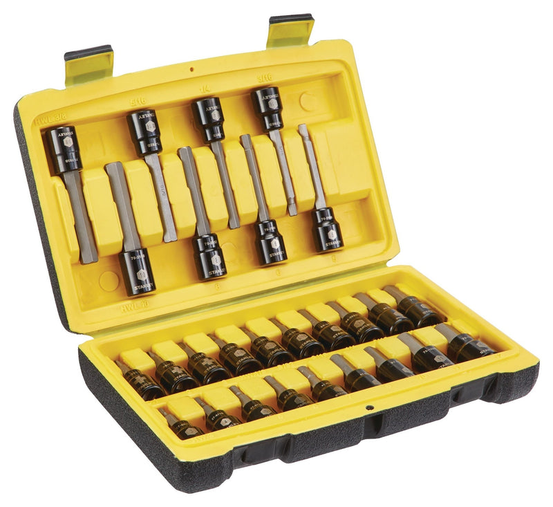 Professional Grade Black Chrome Hex Bit Socket Set, 27-pc, SAE/Metric M6Y8