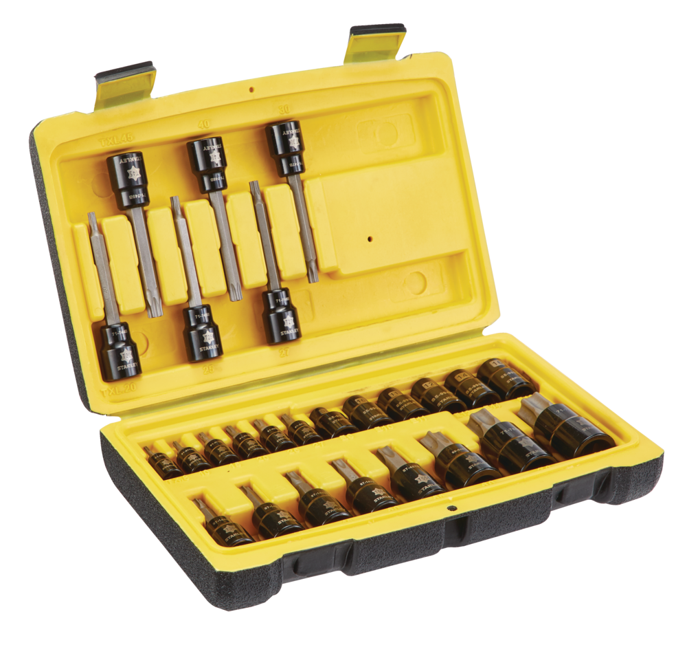 Professional Grade Black Chrome Torx Bit Socket Set, 26-pc, SAE/Metric O6A4 - product image 2