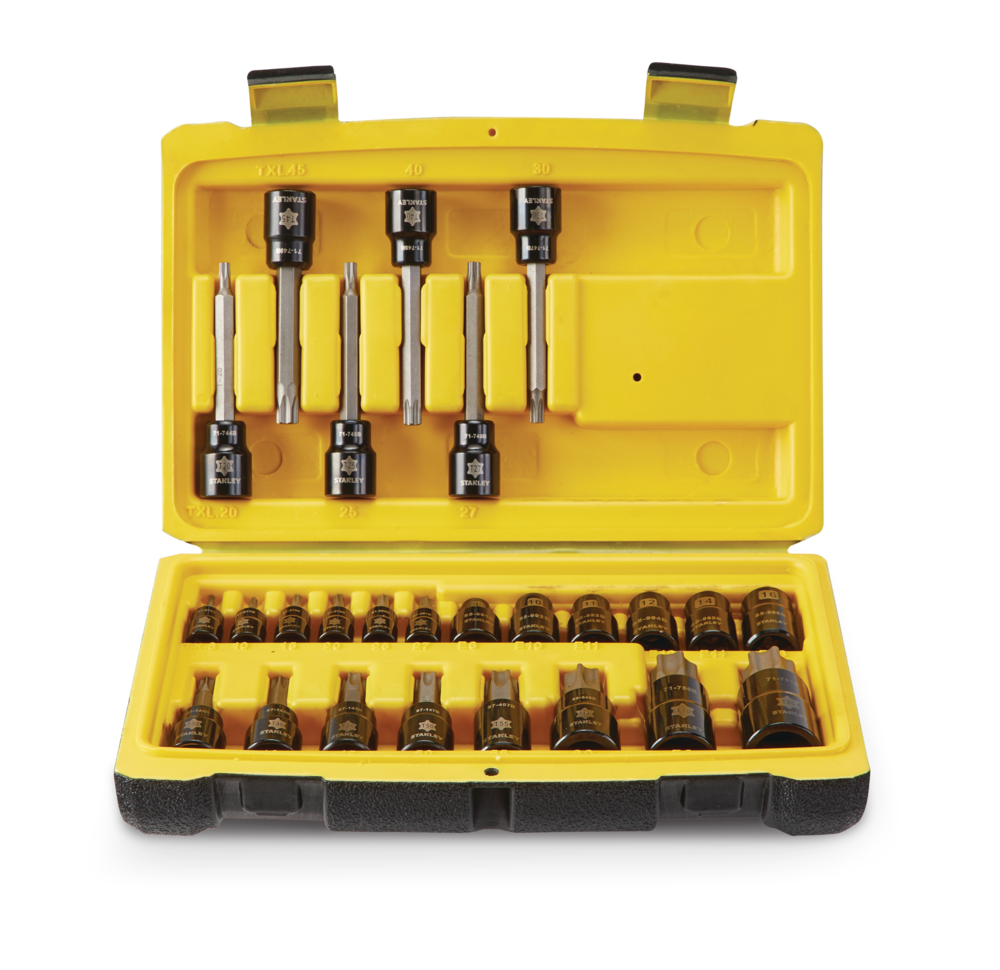 Professional Grade Black Chrome Torx Bit Socket Set, 26-pc, SAE/Metric O6A4 - product image 3
