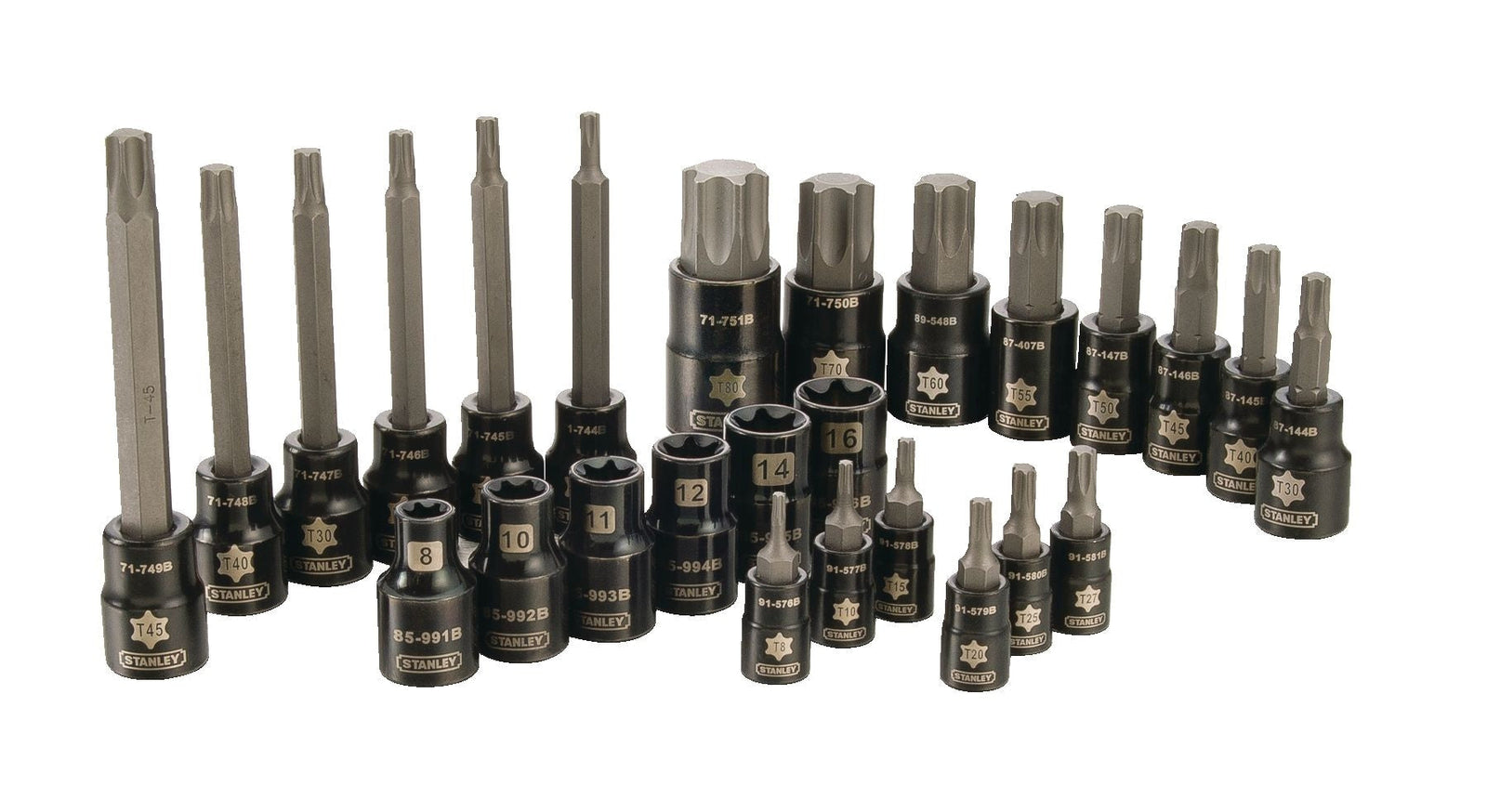 Professional Grade Black Chrome Torx Bit Socket Set, 26-pc, SAE/Metric R0X0 - product image 6