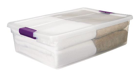 ClearView Storage Box with Latched Lid, 30-L X3F5