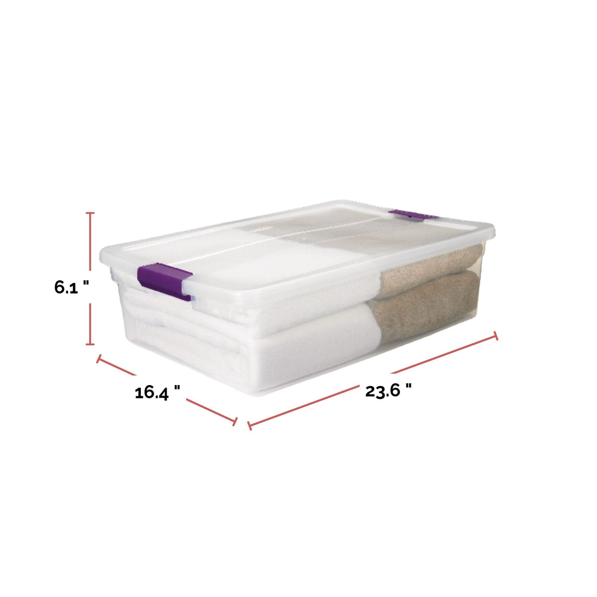 ClearView Storage Box with Latched Lid, 30-L X3F5 - product image 2