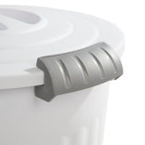 Plastic Round Latching Utility Garbage Can, White, 23-L O0V8 - product image 3