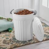 Plastic Round Latching Utility Garbage Can, White, 23-L O0V8 - product image 6