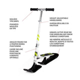 Snow Kick Free Kids' Winter Snow Ski Scooter with Height Adjustable Handle, Ages 7+ E4U3 - product image 6